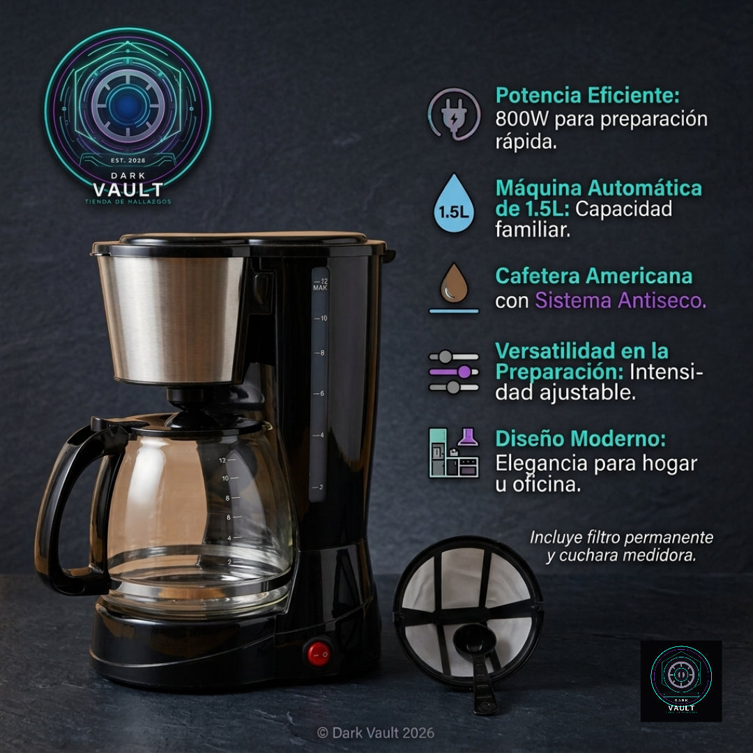 Cafetera Multifuncional Automática 1,5L